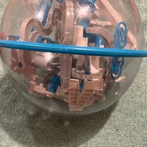 Interactive 3D Puzzle Ball with Blue Maze